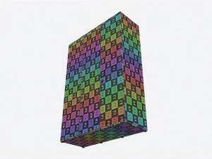 Armadio Cilek Montes a 3 ante bianco Modello 3D