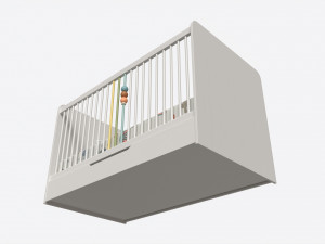 Cilek Montes White Baby Crib 3D 模型