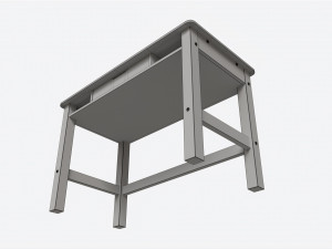 Cilek Montes White Desk Model 3D