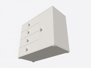 Cilek Montes White Dresser 3D Model