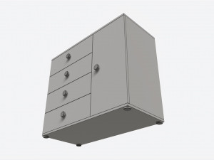 Cilek Montes White Dresser 3D Model
