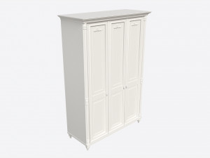 Cilek Romantic 3-door Wardrobe 3D Model
