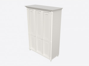 Cilek Romantic 3-door Wardrobe 3D Model