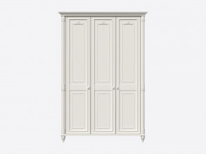 Cilek Romantic 3-door Wardrobe 3D Model