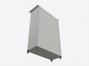 Cilek Romantic 3-door Wardrobe 3D Model