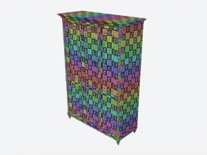 Cilek Romantic 3-door Wardrobe 3D Model