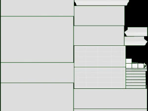 Cilek Romantico Armadio a 3 ante Modello 3D