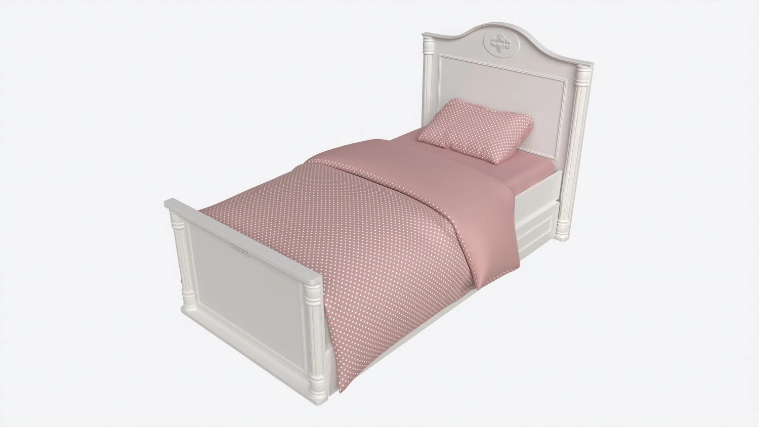 Cilek Romantic Bed 3D Model .c4d .max .obj .3ds .fbx .stl .blend 