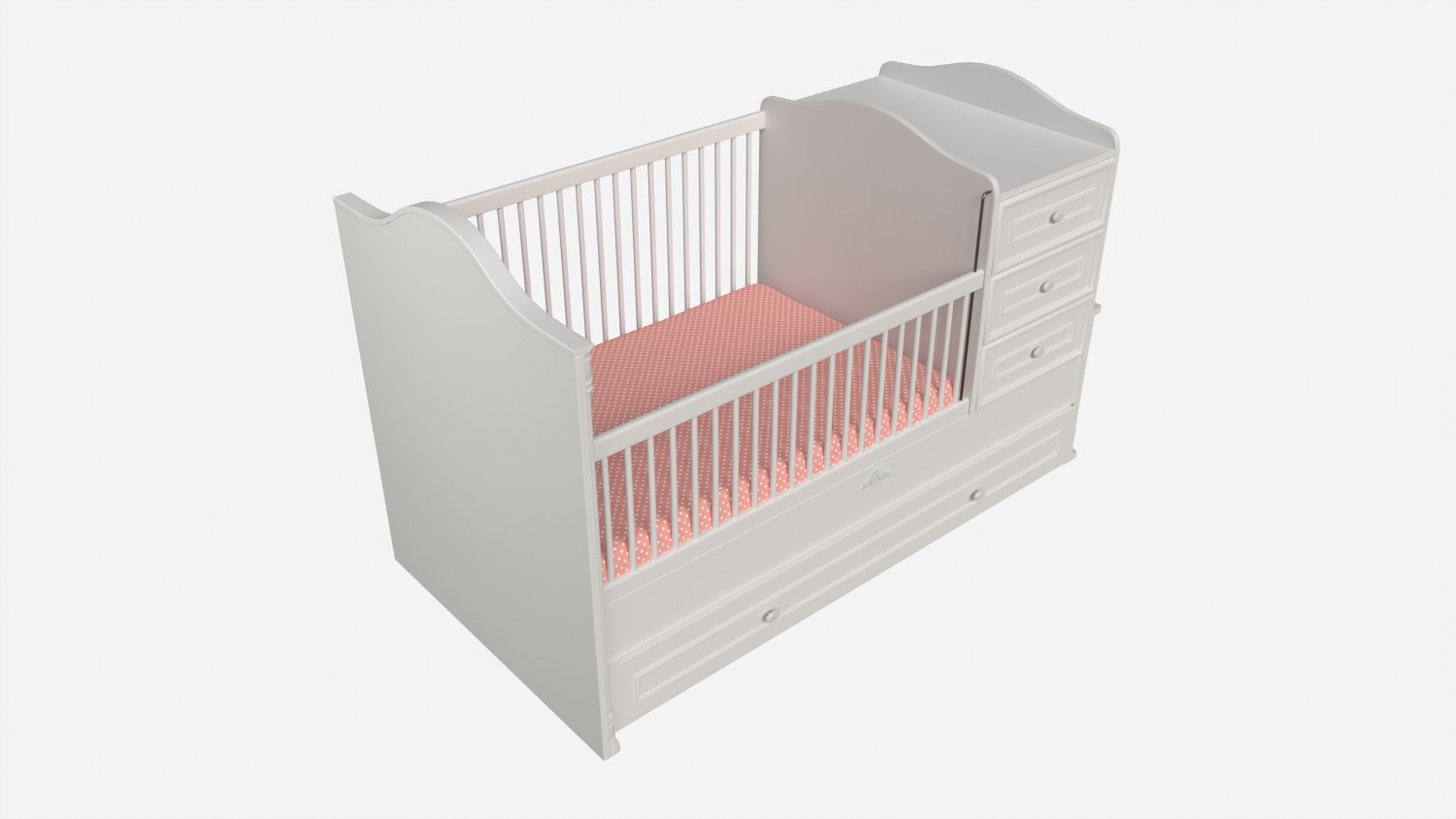 Convertible baby top bed