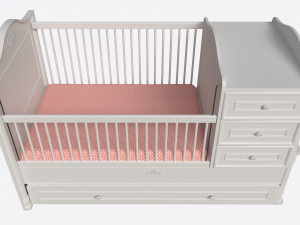 Cilek Romantic Convertible Baby Bed 3D 模型