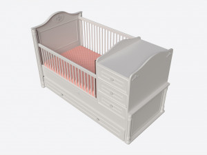 Cilek Romantic Convertible Baby Bed 3D 模型