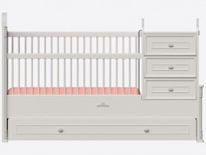 Cilek Romantic Convertible Baby Bed 3D 模型