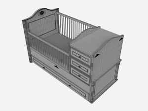 Cilek Romantic Convertible Baby Bed 3D 模型
