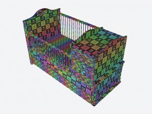 Cilek Romantic Convertible Baby Bed 3D 模型