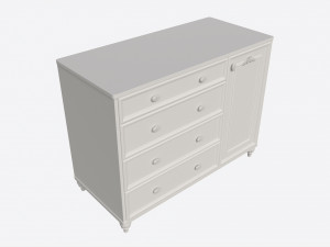 Cilek Romantic Dresser 3D Model