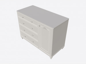 Cilek Romantic Dresser Modelo 3D