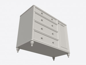 Cilek Romantic Dresser Modelo 3D