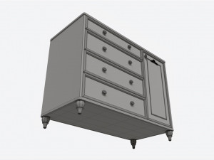 Cilek Romantic Dresser Modelo 3D