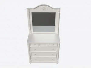 Com&ograve; romantico Cilek con specchio Modello 3D