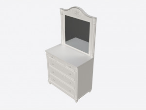 Cilek Romantic Dresser with Mirror 3D Model