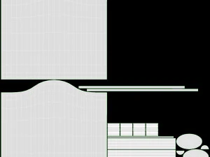 Com&ograve; romantico Cilek con specchio Modello 3D