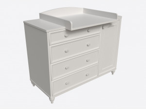 Cilek Romantic Dresser with Table 3D Model