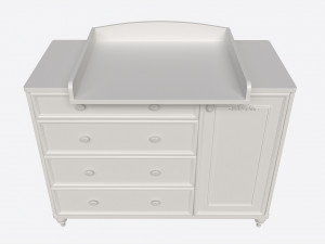 Cilek Romantic Dresser with Table Modèle 3D