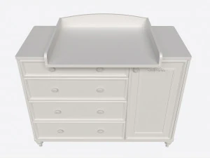 Com&ograve; romantico con tavolo Cilek Modello 3D