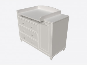 Cilek Romantic Dresser with Table Modèle 3D