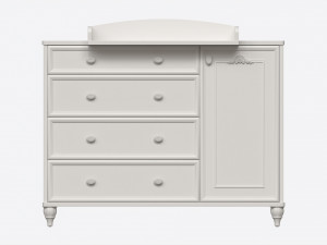 Cilek Romantic Dresser with Table Modèle 3D