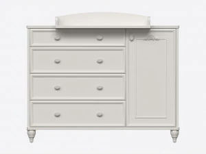 Com&ograve; romantico con tavolo Cilek Modello 3D