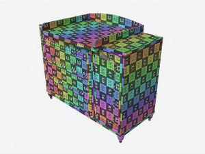 Com&ograve; romantico con tavolo Cilek Modello 3D