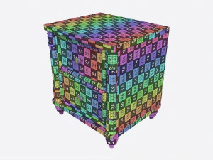 Comodino romantico Cilek Modello 3D