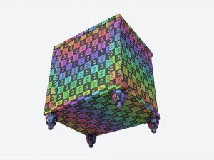 Comodino romantico Cilek Modello 3D