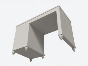 Cilek Romantic Study Desk 3D Model