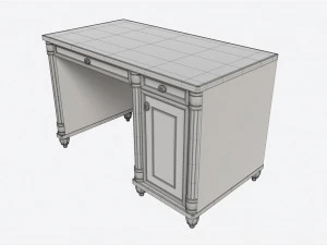 Cilek Romantic Study Desk 3D Model