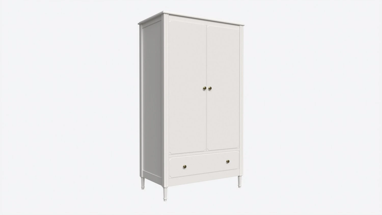 Ellipse Elit 2-door Wardrobe 3D Model .c4d .max .obj .3ds .fbx .stl .blend