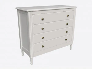 Эллипс Элит Комод с 4 ящиками 3D Модель