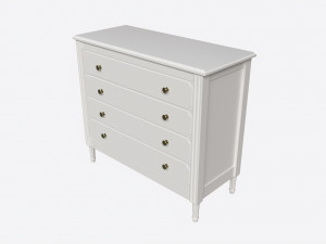 Ellipse Elit Chest of 4 Drawers 3D Model