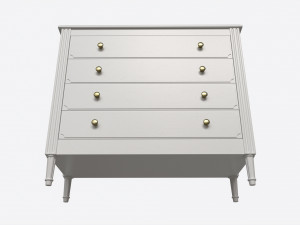 Ellipse Elit Chest of 4 Drawers 3D Model