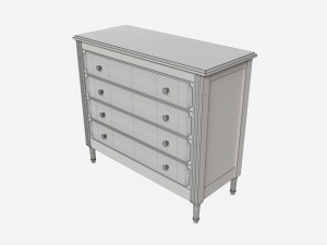 Ellipse Elit Chest of 4 Drawers 3D Model