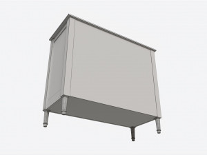 Ellipse Elit Chest of 4 Drawers 3D Model