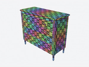 Ellipse Elit Chest of 4 Drawers 3D Model