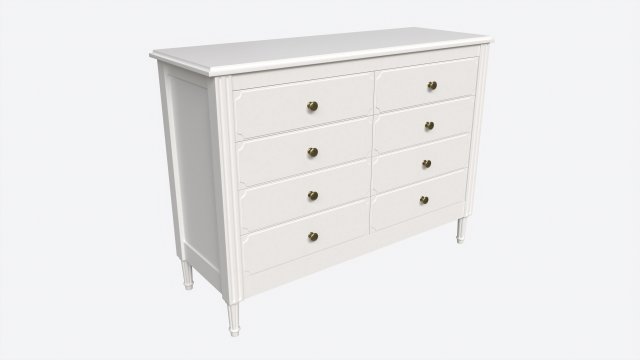 Ellipse Elit Chest of 8 Drawers Model 3D .c4d .max .obj .3ds .fbx .stl .blend 