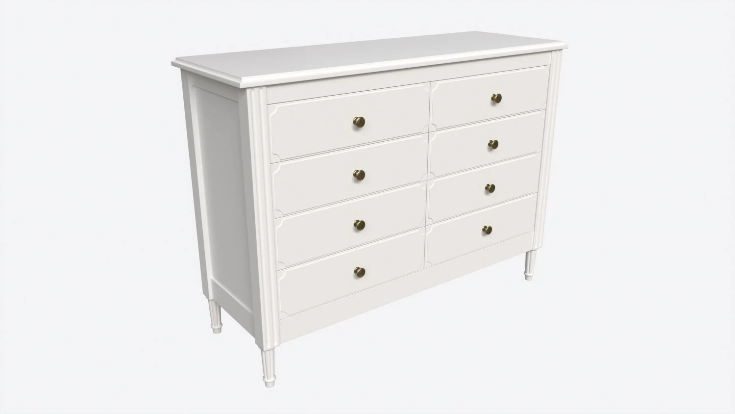 Ellipse Elit Chest of 8 Drawers 3D Model .c4d .max .obj .3ds .fbx .stl .blend
