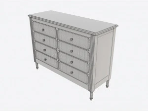 Ellipse Elit Chest of 8 Drawers 3D Model