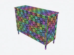 Ellipse Elit Chest of 8 Drawers 3D Model