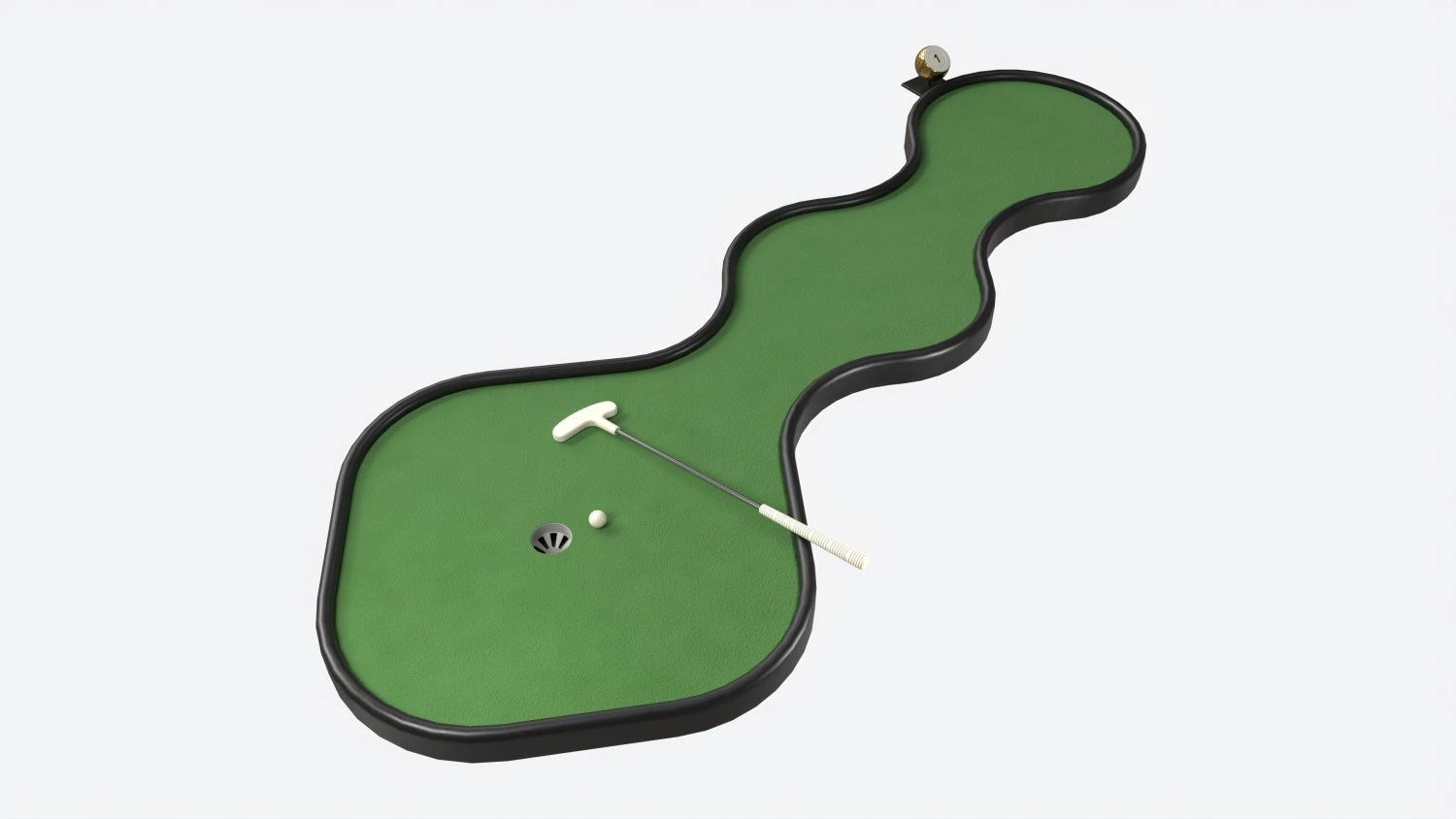 Miniature Golf Course 01 3D Model .c4d .max .obj .3ds .fbx .stl .blend