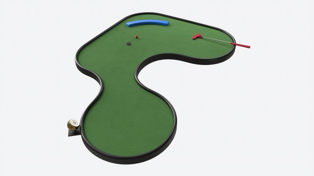 Miniature Golf Course 02 3D Model .c4d .max .obj .3ds .fbx .stl .blend 