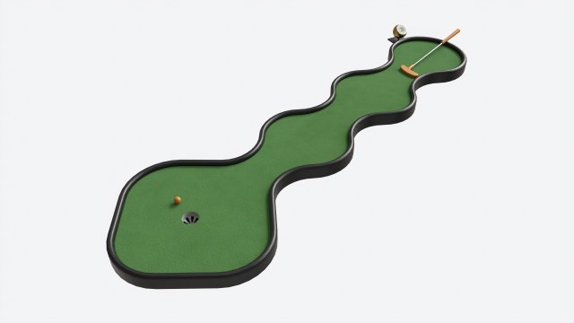 Miniature Golf Course 03 3D Model .c4d .max .obj .3ds .fbx .stl .blend 